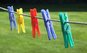 Pegs on a line